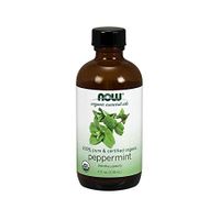 NOW Essential Oils, Organic Peppermint Oil, Invigorating Aromatherapy Scent, Steam Distilled, 100% Pure, Vegan, Child Resistant Cap, 4-Ounce