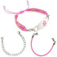 Value Pack (3) Medical Alert ID Bracelets | Free Engraving | Fun Interchangeable Styles |Custom Size | Fits Womens & Teens | Farah