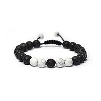 Banana Bucket Adjustable Calm Lava Stone Diffuser Bracelet - meditation, grounding, healing, genuine stones, natural, essential oils, self confidence, holistic, aromatherapy