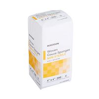 McKesson 12-Ply Gauze Sponge NonSterile 4 X 4" 44122000 1 Bag(s), 200 / Bag