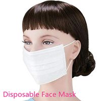 50 Pcs Disposable Protective white Face Protection 3 Layer Filter Mouth Face Anti-Dust Anti-Fog Earloop