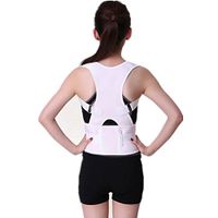 Kang Shengyuan Compression Adjustable Posture Corrector Waist Trainer Workout Brace Upper Back Support Lumbar Brace Shoulder Band Belt Size L White