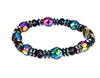 LOSOUL Hematite Bracelet for Men Women Reiki Healing Bangle Bracelet Energy Magnetic Tiger Eye Therapy Bracelets