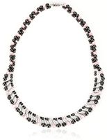 Elegant Womens Hematite Magnetic Therapy Necklace with Healing Stones Pain Relief for Neck Arthritis Migraine Headaches Shoulders and Back (Regular, Pink Cat Eye)