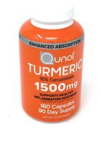 Turmeric Curcumin Softgels, Qunol with Ultra High Absorption 1500mg, Joint Support, Dietary Supplement, Extra Strength, 180 Softgels