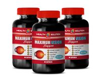 Eye Support with Lutein - Maximum Vision Support - Promotes Vision Health - Bilberry Fruit Extract - 3 Bottle 180 Capsules