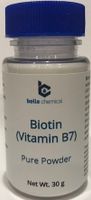 Pure Biotin (Vitamin B7) Pure Powder 30 Grams - Hair, Nails, Metabolism, Cell Growth