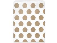 Pack Of 500, 12 x 15" Gold Dots Paper Merchandise Bags 35Lb Made In Usa