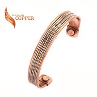 Copper Therapy Copper Bracelet Magnetic Men Arthritis Women Pure Cuff New Bangle Therapy Pain Solid