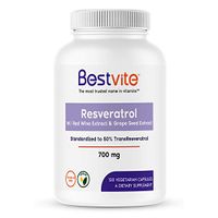 Resveratrol 700mg (120 Vegetarian Capsules) - Standardized to 50% TransResveratrol - No Stearates - No Fillers