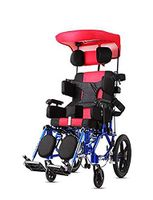Fully Lying Flat Reclining Elderly Wheelchair Cerebral Palsy Child Elderly Wheelchair Folding Portable Multi-Functional Disabled Child Wheelchair