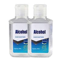 DXXCV Portable Hand Sanitizer Gel, 60Ml Hand Soap No-Wash Quick-Drying Dvanced Soothing, Pocket Size Hand Cleaner Gel,2 Pack