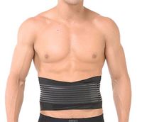 EUBUY Men's Back Brace Breathable Adjustable Waist Trainer Trimmer Belt Lower Lumbar Support Protector Belly Band Abdominal Belly Binder Body Shaper Tummy Slimmer Control Girdle - X-Large