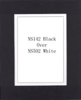Pack of 32 8x10 Black/White Double Mats Mattes with White Core Bevel Cut for 5x7 Photo + Backing + Bags