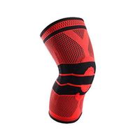 DU&HL Knee Sleeve Support Compression Brace Anti Slip Pain Relief for Sports Arthritis Patella Joint Injury Recovery 1pc , red , M