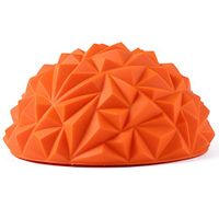 Sttech1 Anti-Slip Foot Massage Ball, PVC Spiky Half Ball Massage Mat Exercise Balance Point for Gym Yoga Foot Trigger Point Stress Relief Yoga Massager (Orange)