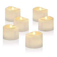 Amagic LED Tea Light Candles 12 Pack, Battery Tea Lights Bulk Flickering with Warm White, Electric Tealights Candles for Valentine's Day Decor, Durable Batteries with Long Lifetime, D1.4'' H1.25''