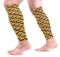 LEVEIS Art Fish Scales Arm Sleeves UV Protection for Men Women Sunblock Protective Gloves Running Golf Cycling Driving Long Arm Cover 1 Pair
