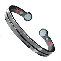 Gunmetal Color Copper Rheumatoid Arthritis Migraine Carpal Tunnel Pain Relief Fashion Jewelry Healing Magnetic Infrared Therapy Bracelet Gift Men's Women's