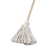 Boardwalk 116C Deck Mop 48-Inch Wooden Handle 16oz Cotton Fiber Head