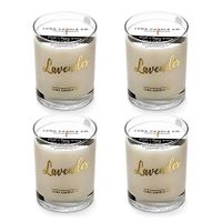 LUNA CANDLE CO. Simple Lavender Scented Jar Candle, Soy Wax, 11oz. Glass, Up to 110 Hours of Burn Time, Tranquility, Perfect for Yoga and Spa, Relax and Unwind, Made in The USA (4 Pack)