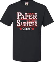 Go All Out Medium Black Adult Toilet Paper Hand Sanitizer 2020 Presidential Ticket T-Shirt