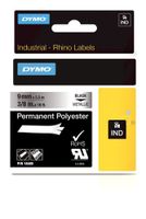 DYMO RhinoPRO Industrial-Strength Permanent Adhesive Fabric Label Tape, 3/8-inch, 18-foot Cassette, Metallized (18485)