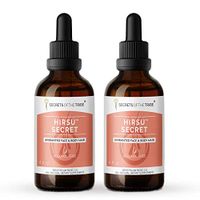 Hirsu Secret Alcohol-Free Extract, Saw Palmetto, Black Cohosh, Vitex, Spearmint, Lavender, Green Tea. Glycerite Tincture, Unwanted Face & Body Hair (2x4 fl oz)