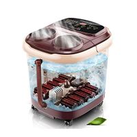 Foot Massager Bath Massager with Heat and Massage and Bubble Jets, Motorized Maize Roller, Red Light, Medicine Box