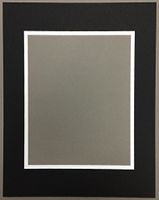 Pack of (3) 20x24 Black & White Double Picture Mats Bevel Cut for 16x20 Pictures