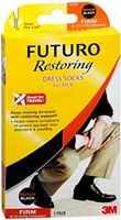FUTURO Dress Socks for Men Firm Compression Medium Black 1 Pair (Pack of 4)