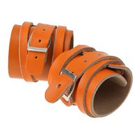 FENICAL 2pcs Wrist Wrap Support Braces for Weight Lifting Adjustable Leather Bracelet Wristband