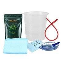 Cor-Vital Coffee Enema Kit with 1 lb Green Organic Coffee, Detox Recipe eBook and Cotton Storage Bag