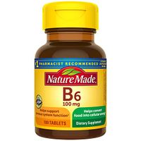 Nature Made Vitamin B6 100 mg Tablets, 100 Count for Metabolic Health† (Packaging May Vary)