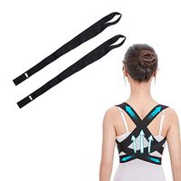Invisible Posture Corrector For Men And Women, Effective Straightener and Comfortable Upper Back Brace For Clavicle Support, Back Pain Relief, Back and Shoulder Trainer Strap (Black, M)