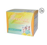 GHT ThreeLac Probiotics Candida Lemon Flavor Supplement (3.18 oz) 3 Box