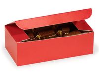 Pack Of 100, Solid Red Candy Boxes 1/2 Lb 5.5 X 2.75 X 1.75" 1 Pc Boxes Made In USA For Candy / Fine Chocolates & Fudge