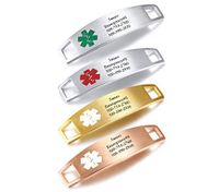 MP RAINBOW Necklace Unisex Personalized Custom Medical Alert EMT Shoe ID Tags - Important Identification for Runners,Cyclists,Athletes,Travelers,Children