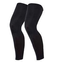 N'joy MAKLULU Compression Leg Sleeves, 1 Pair for Men, Women - Full Length Stretch Long Sleeve, Non-Slip Inner Bands-XL(Black)