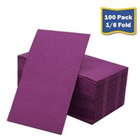 Linen Like Disposable Paper Guest Towels for Powder Room - Violet Paper Guest Towels For Bathroom, Ultra Soft, Absorbent, Kitchen, Weddings, Parties, Or catered Events - Pack of 100