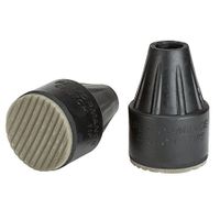 Thomas Fetterman Performance Crutch & Cane Rain Tip, 2-3/8 Inch Base Diameter, Black with Gray Tread, Pair - Fits Crutches 7/8 to 1 Inch Crutch Shafts