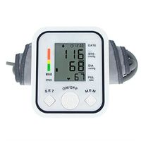 Diaclara Blood Pressure Monitor, Upper Arm Blood Pressure Monitor Cuff Digital Hypertension Detector Automatic Heart Rate Pulse Monitor with Large Screen Display Home Use Care Device