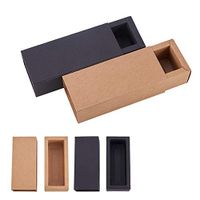BENECREAT 20 Pack Mixed Kraft Paper Drawer Box Festival Gift Wrapping Boxes Soap Jewelry Candy Weeding Party Favors Gift Packaging Boxes - 2 Colors (4.84x2.12x1.37)