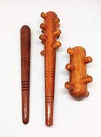 Pack 3 Finger, Finger-Foot, Foot Stick Wooden Massage Tool for Hand Back Neck Shoulder Body Reflexology Muscle Trigger Point Self Relief Manual Thailand