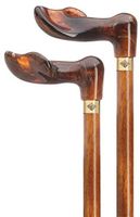 Unisex Amber/Walnut Palm Grip Cane