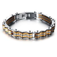 Brand New Men's Stainless Steel Simple Fashion Gear Style Bracelet in a Nice Gift Box
