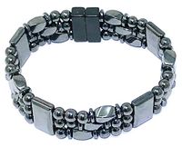 TRI-Power 3 Strand 100% Black Magnetic Hematite Bracelet with Powerful Rare Earth Magnetic Clasp (7.25")
