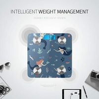 Bluetooth Scale Bmi Cartoon Childlike Animation Mermaid Weight Scale Body Fat Body Fat Composition Monitor Analyzer with Smartphone App for Body Management-396 Lbs