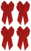 Holiday Trims Red Velvet Deluxe Bow 18" Indoor/Outdoor Use
