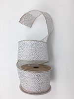 Celebrate IT- Ribbon Glitter Polka white - ribbon 2.5 in x 25ft